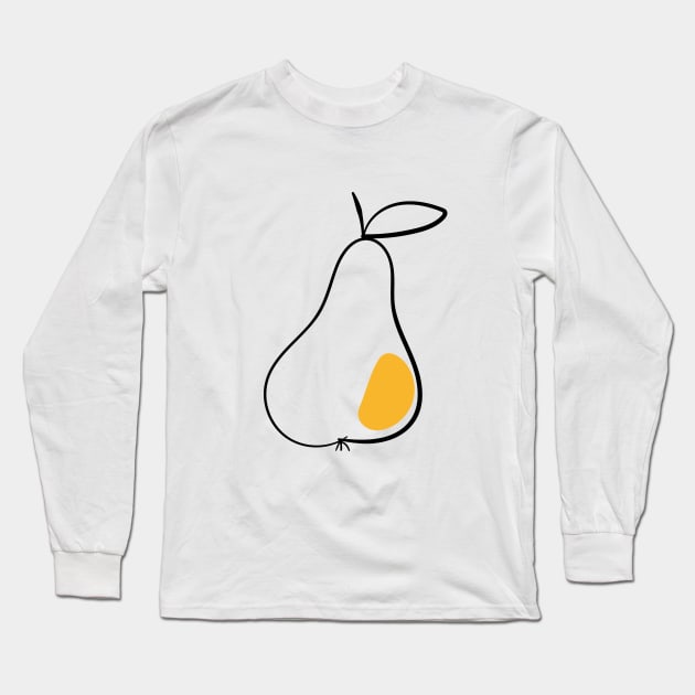 Pear doodle sketch Long Sleeve T-Shirt by Winterbirth